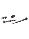 Acrylic Daisy Black Micro Taper And Plug 4 Pack, BLACK, hi-res