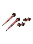 Acrylic Leopard Rose Micro Taper And Plug 4 Pack, BLACK, hi-res