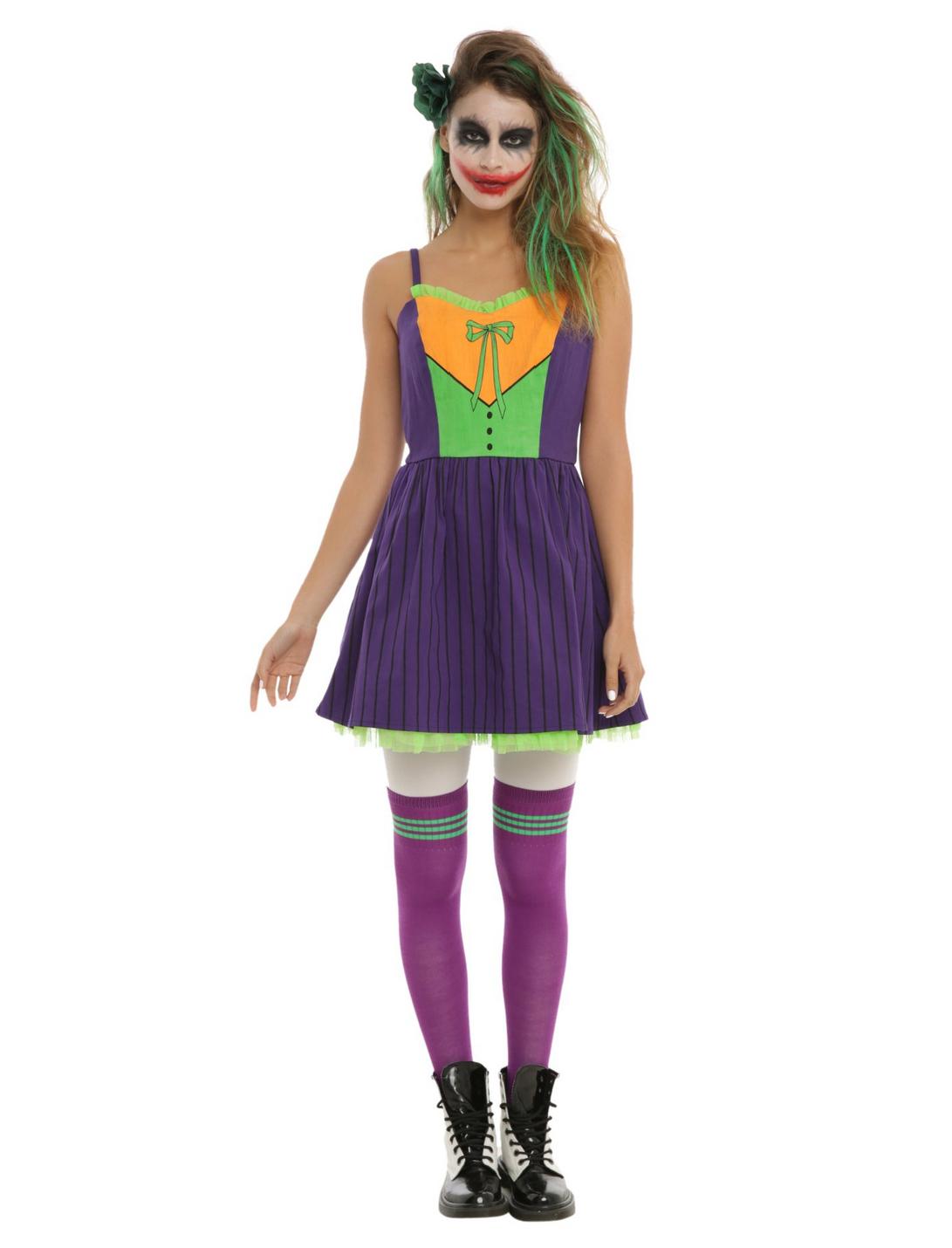 DC Comics The Joker Costume Dress, BLACK, hi-res