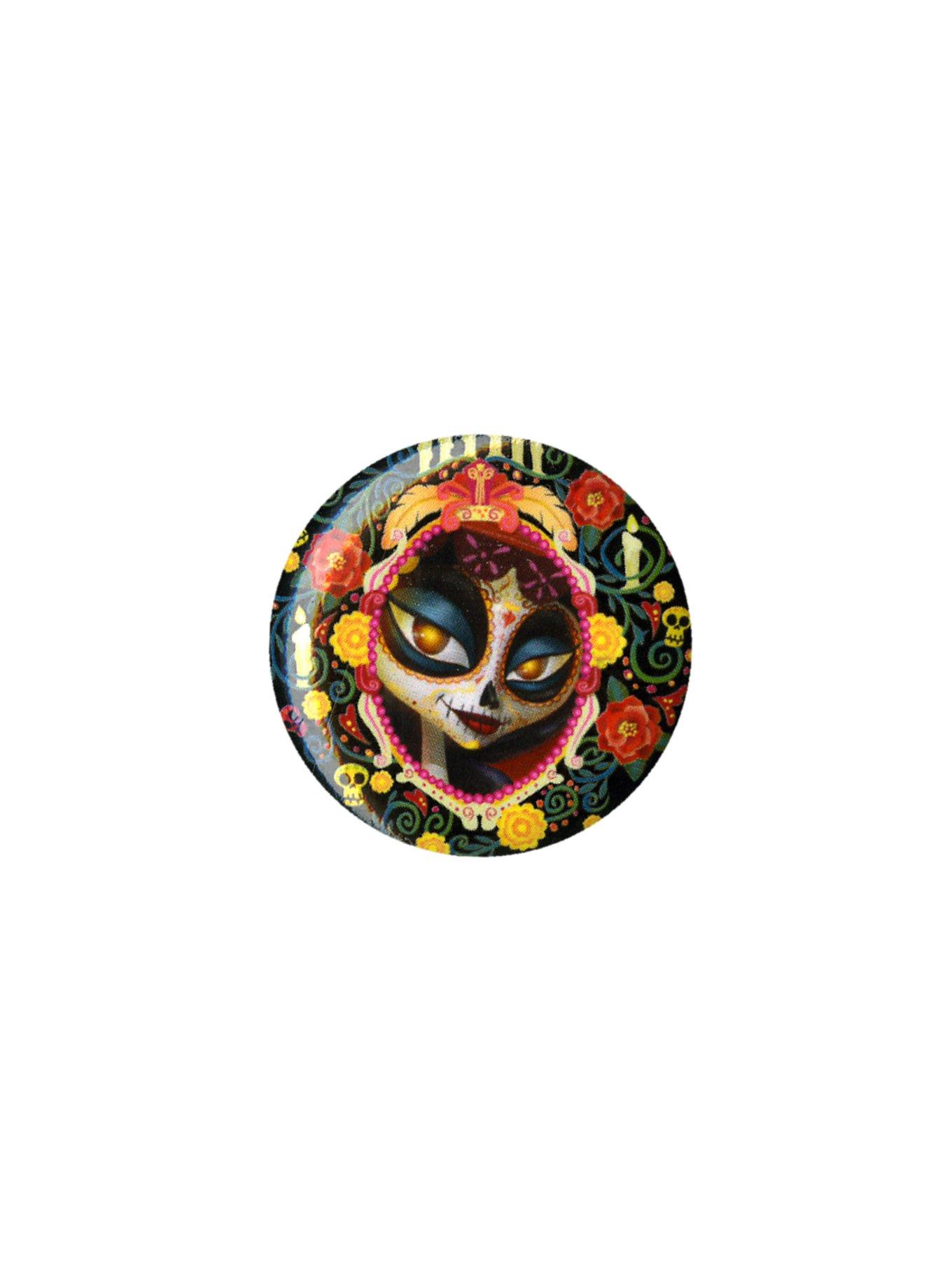 The Book Of Life La Muerte Face Pin, , hi-res