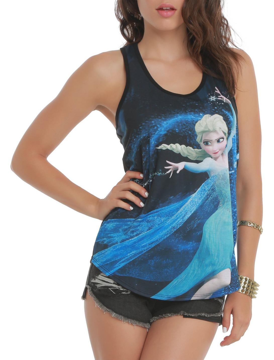 Disney Frozen Elsa Girls Tank Top, BLACK, hi-res