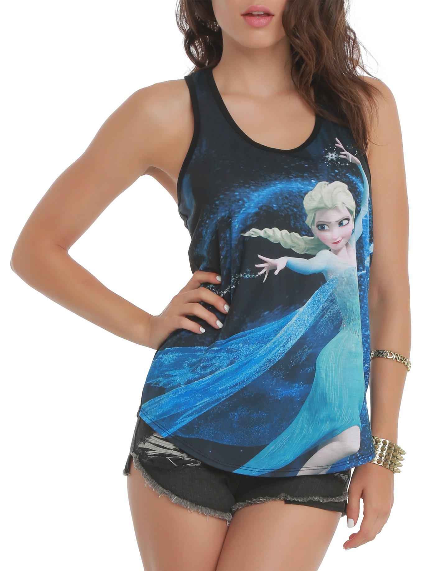 Disney Frozen Elsa Girls Tank Top, BLACK, hi-res