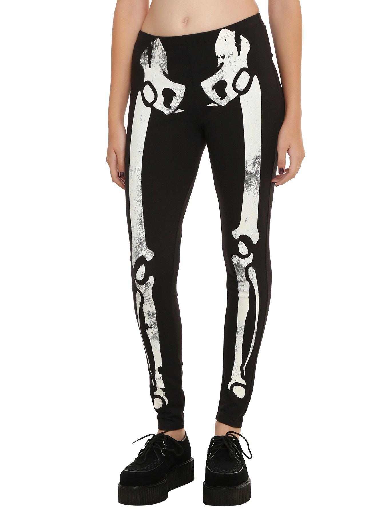 Skeleton Glow-In-The-Dark Leggings