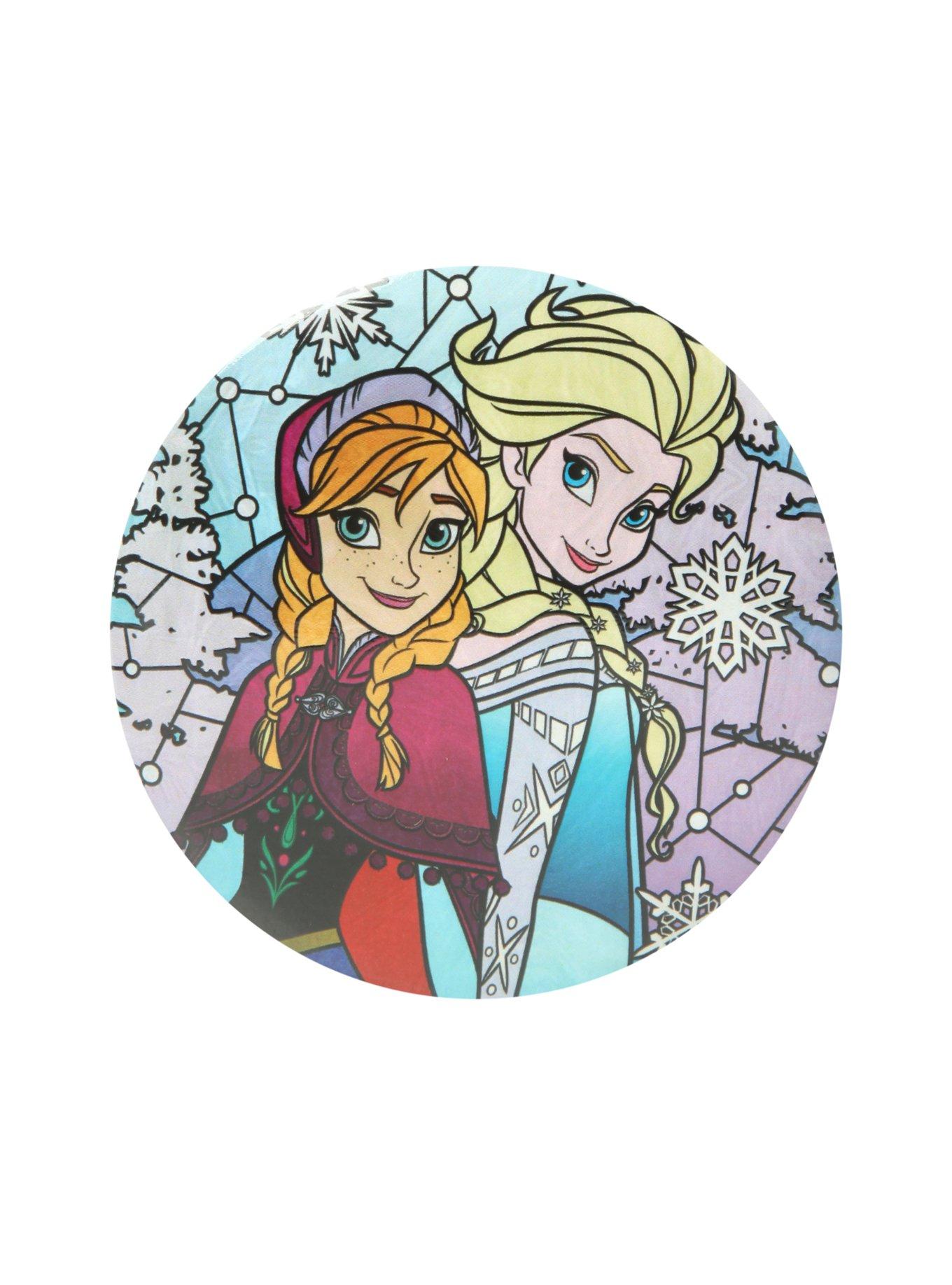 Disney Frozen Anna And Elsa Button Mirror, , hi-res