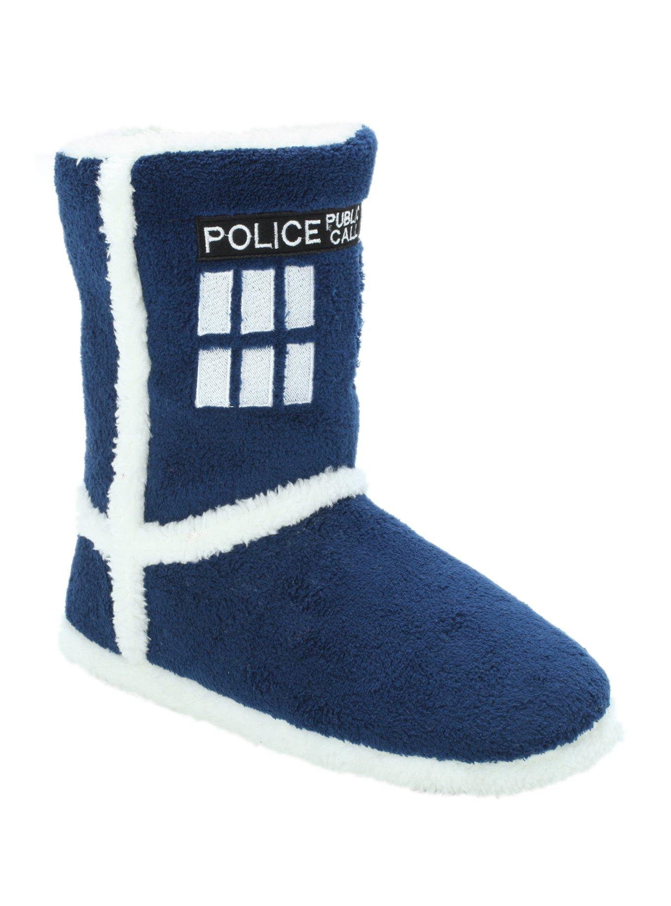 Doctor Who TARDIS Slipper Boots, DARK BLUE, hi-res