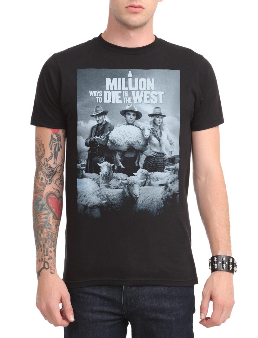 A Million Ways To Die In The West Poster T-Shirt, BLACK, hi-res