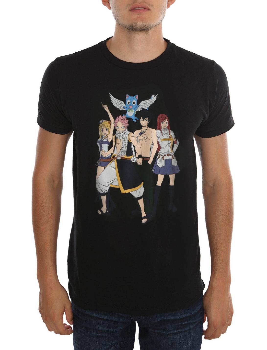 Fairy Tail Group T-Shirt 2XL, BLACK, hi-res