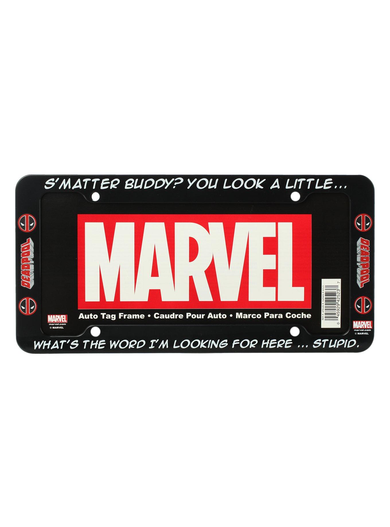 Marvel Deadpool Stupid License Plate Frame, , hi-res