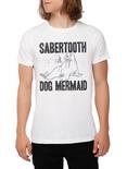 Sabertooth Dog Mermaid T-Shirt, BLACK, hi-res
