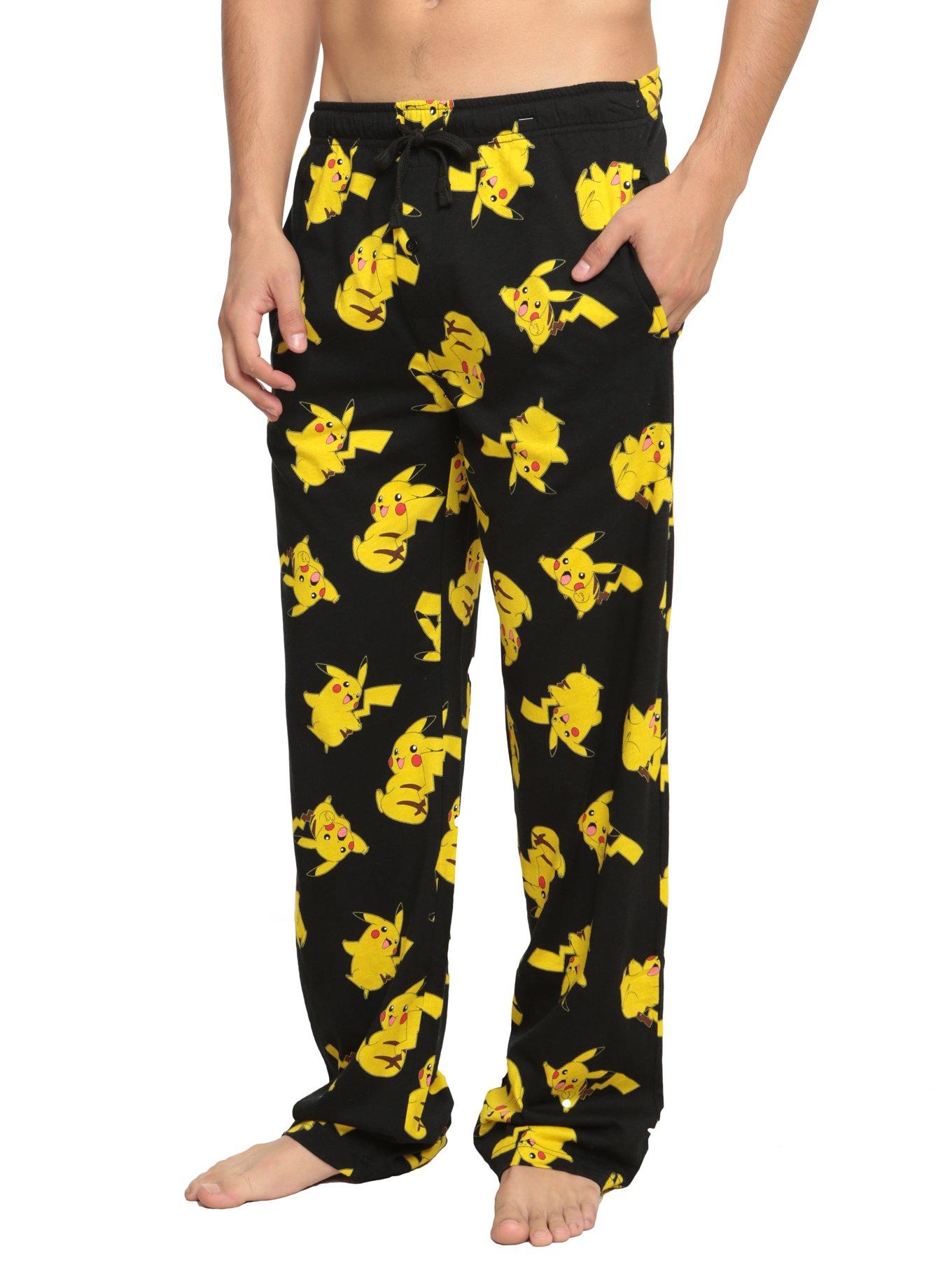 Pokemon Pikachu Print Guys Pajama Pants