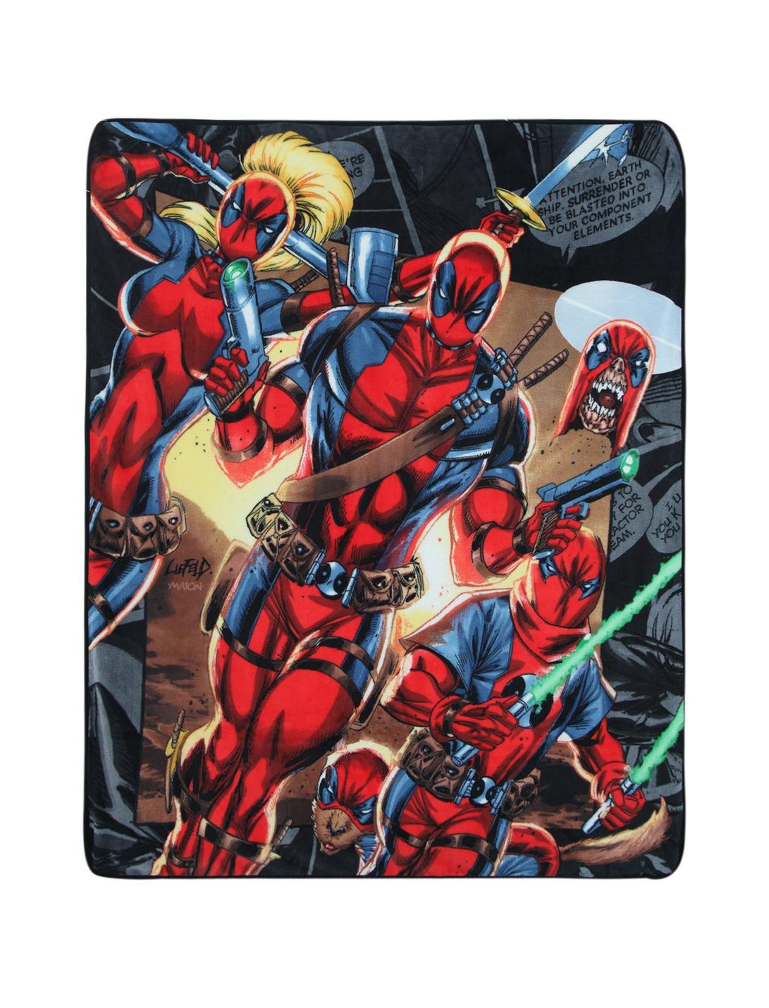 Marvel Deadpool Corps Super Plush Throw, , hi-res