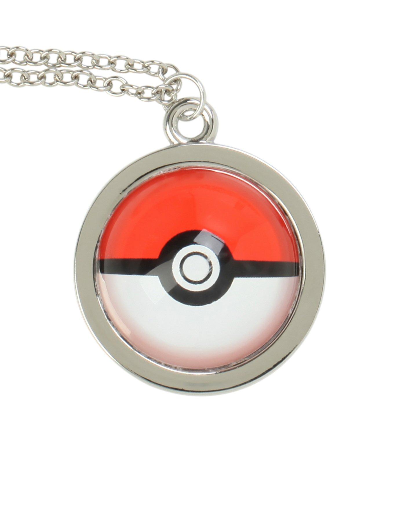 Pokemon Poke Ball Necklace, , hi-res