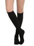 LOVEsick Black Sweater Knit Over-The-Knee Socks, , hi-res