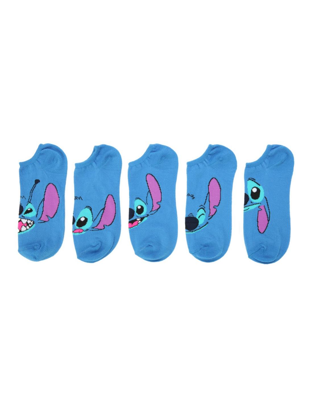 Disney Lilo & Stitch Faces No-Show Socks 5 Pair, , hi-res