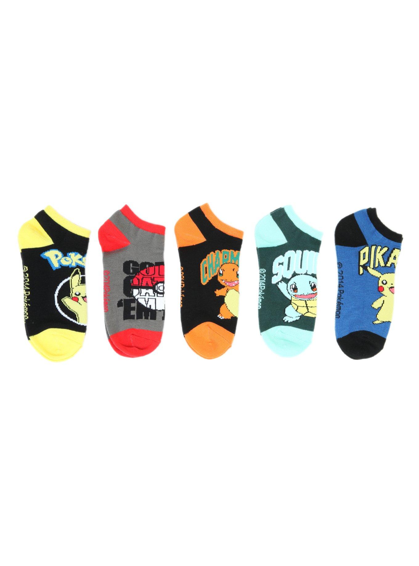 Pokemon Starters No-Show Socks 5 Pair | Hot Topic