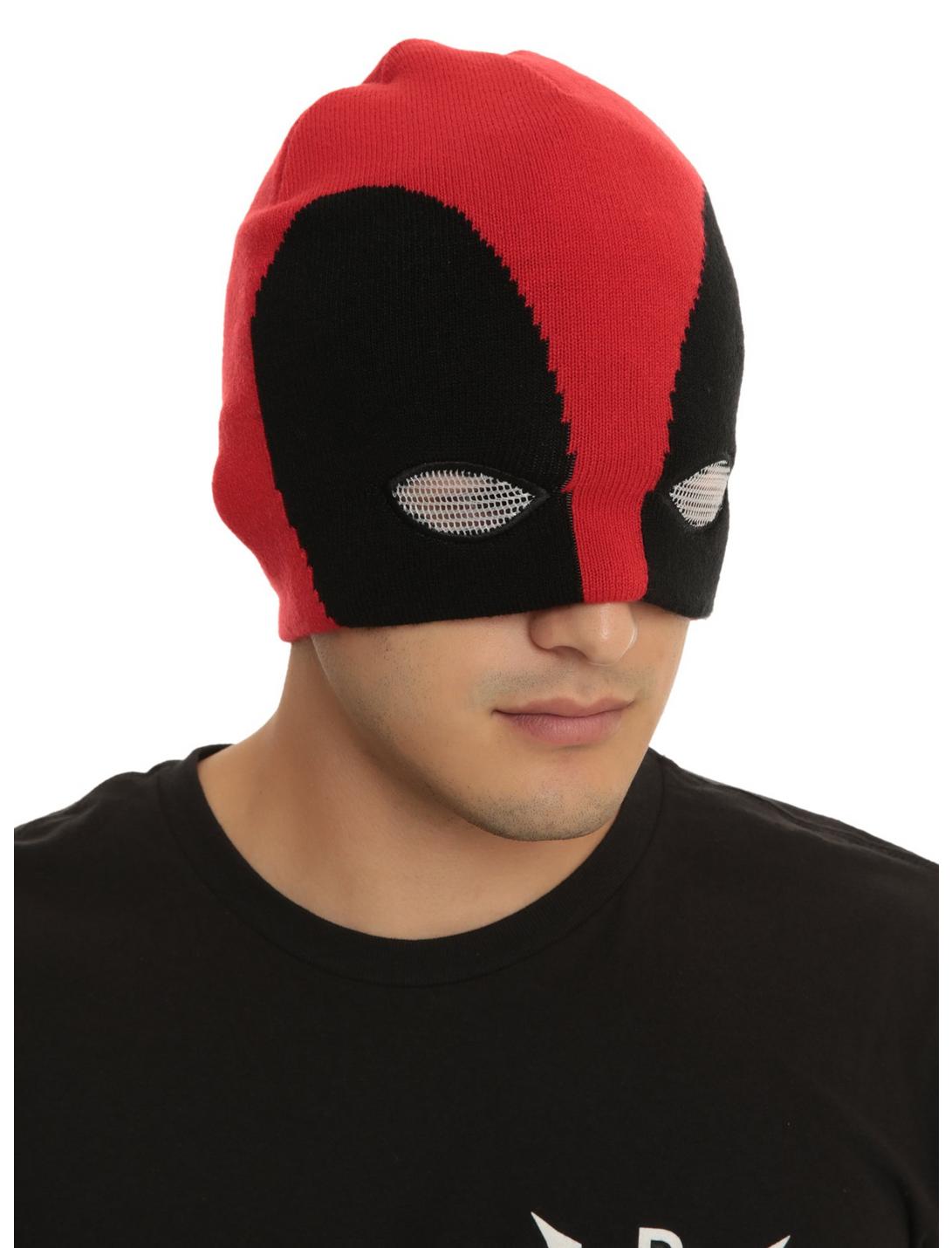 Marvel Deadpool Half Mask Beanie, , hi-res