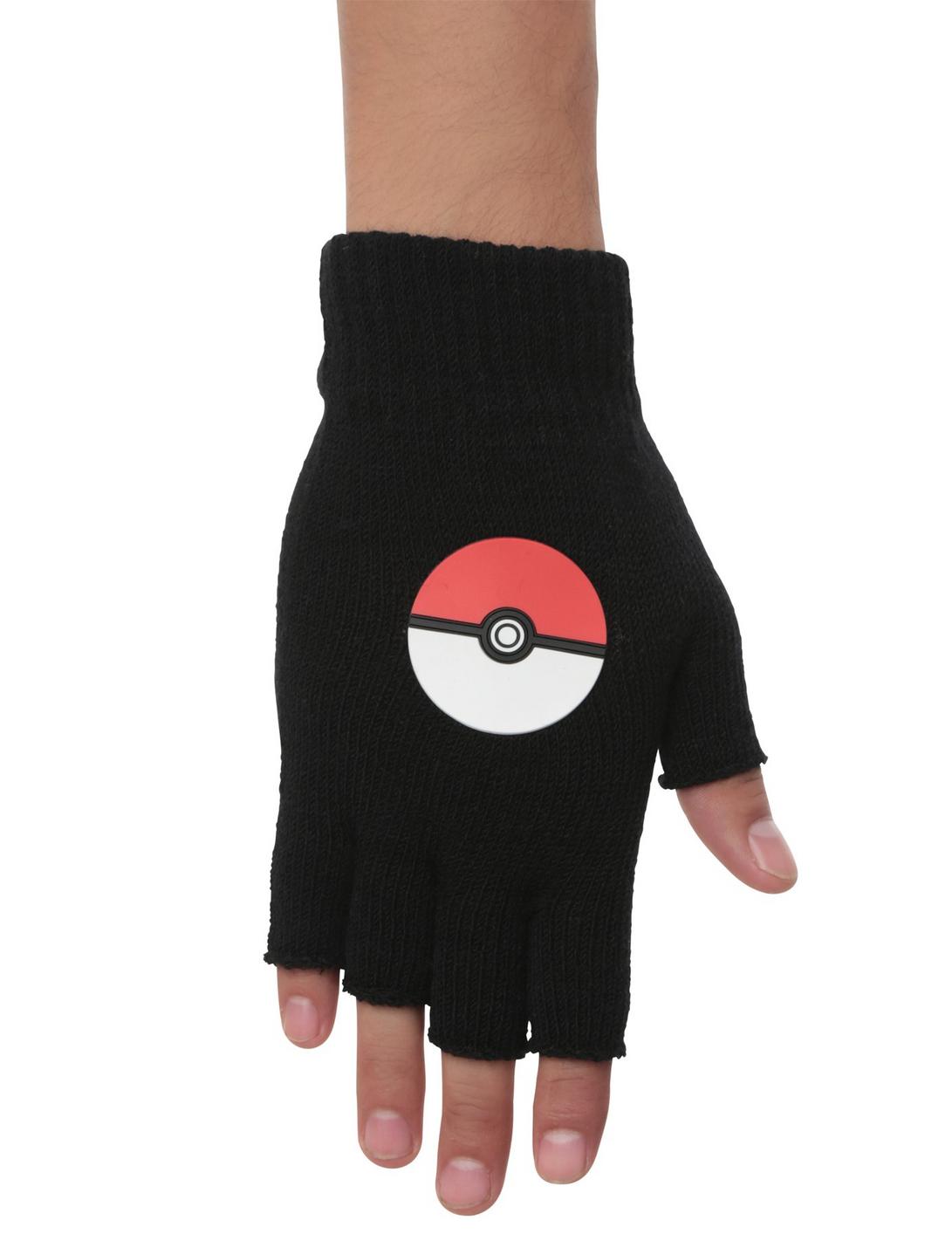 Pokemon Poke Ball Fingerless Gloves, , hi-res