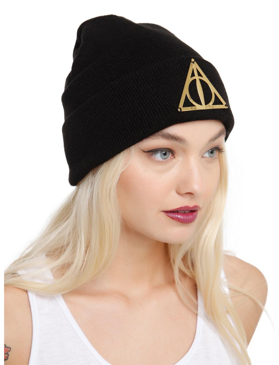 Harry Potter Deathly Hallows Beanie, , hi-res