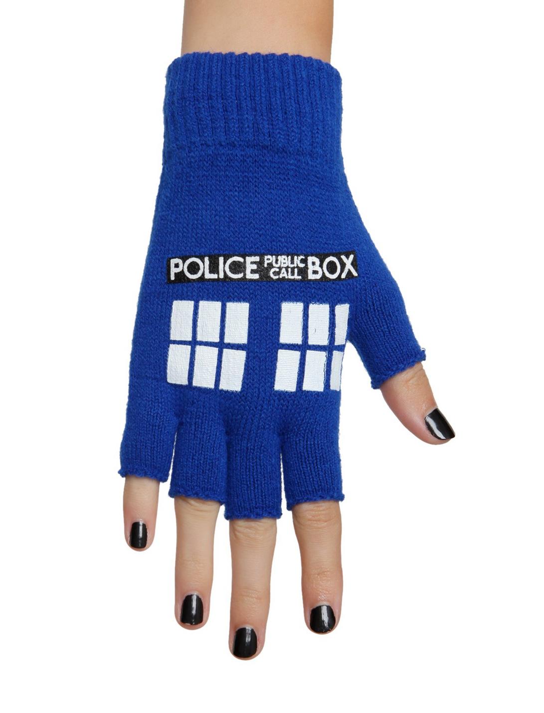 Doctor Who TARDIS Fingerless Gloves, , hi-res