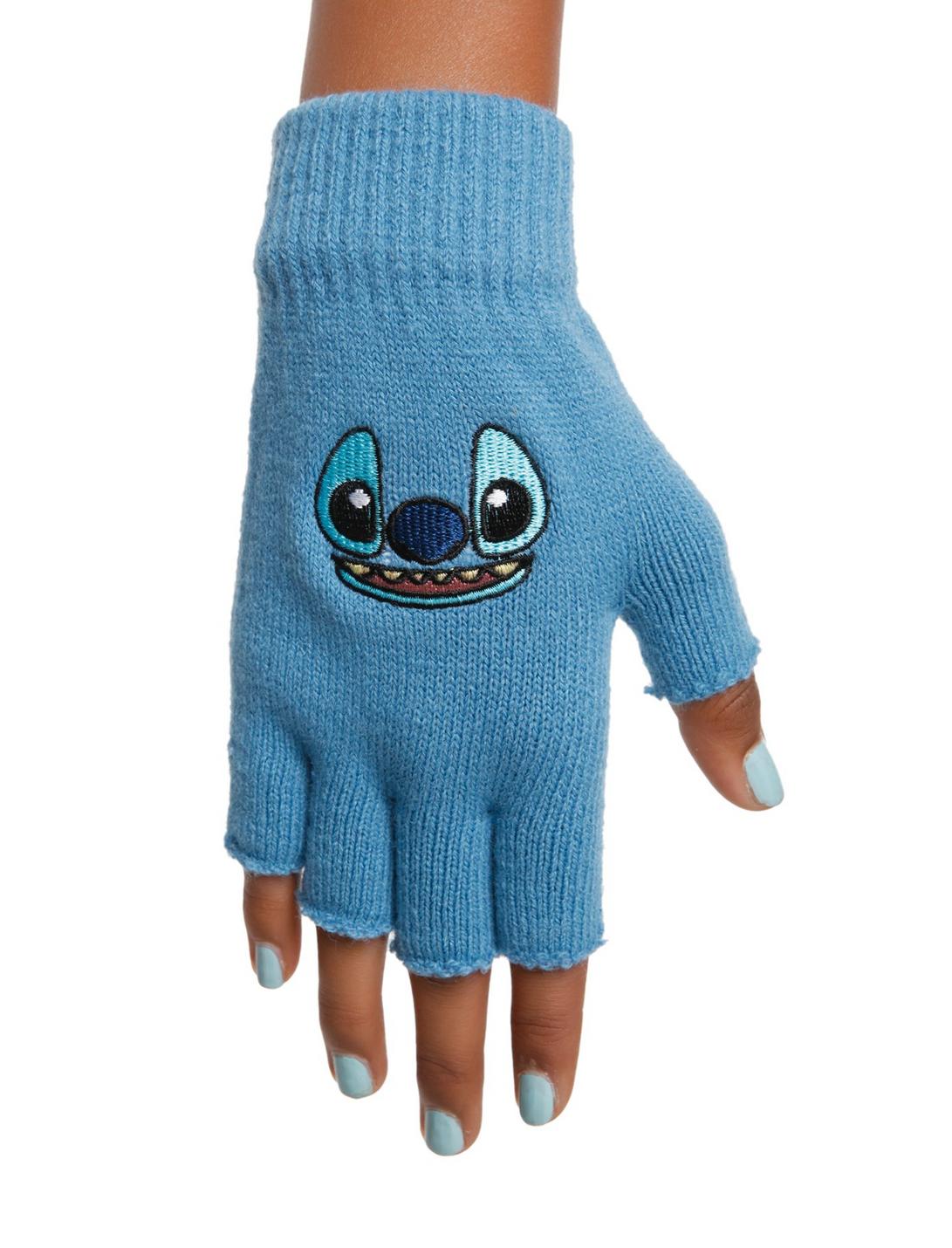 Disney Lilo & Stitch Face Fingerless Gloves, , hi-res