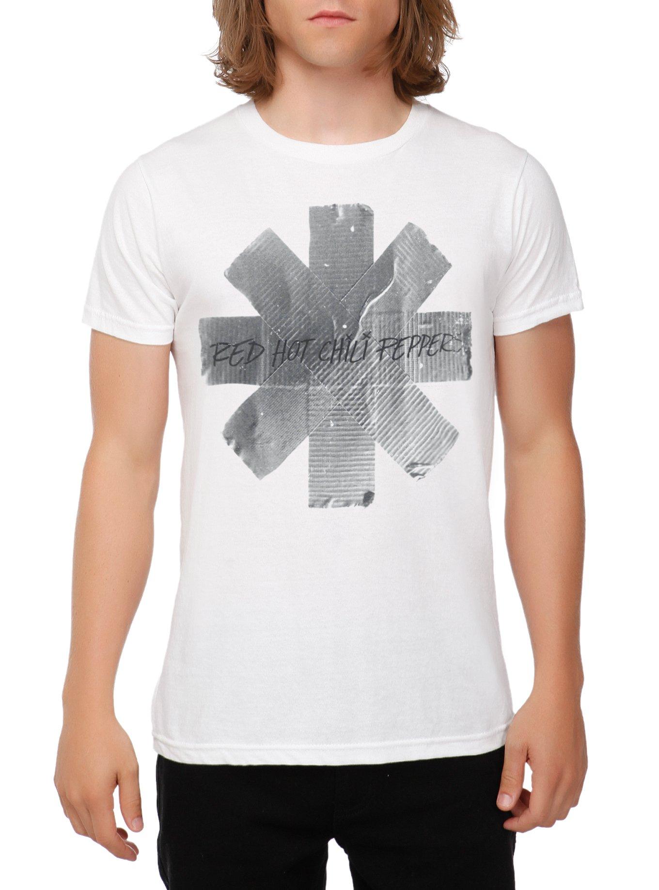 Red Hot Chili Peppers Duct Tape Logo T-Shirt, BLACK, hi-res