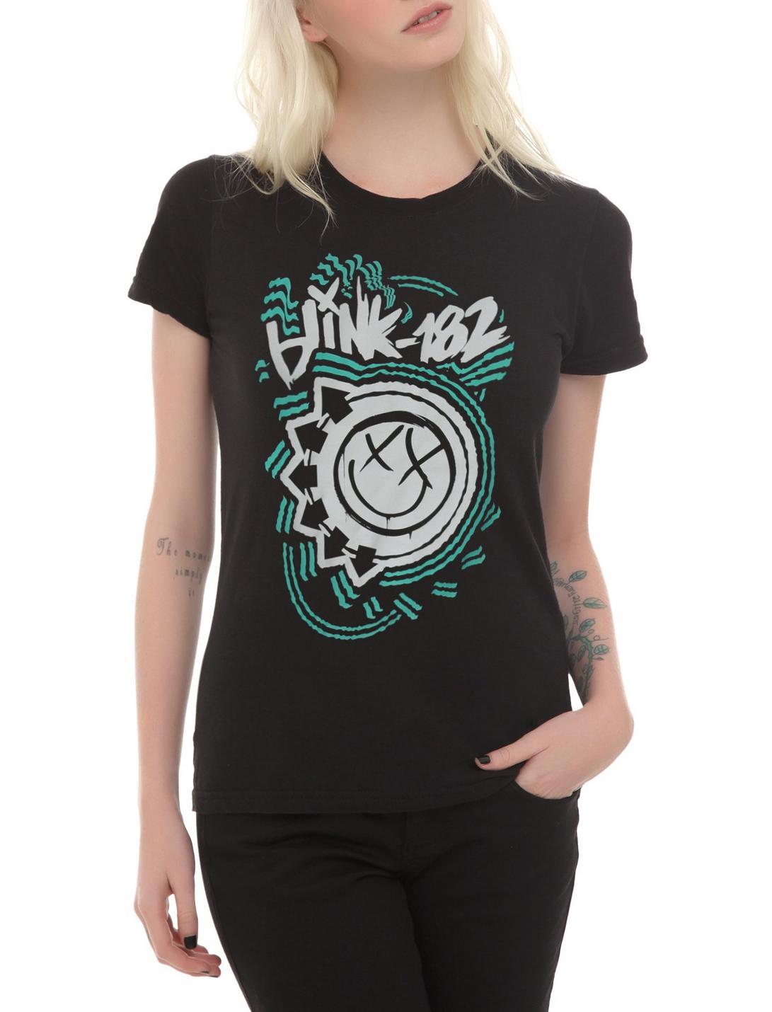 Blink-182 Smiley Logo Girls T-Shirt, BLACK, hi-res