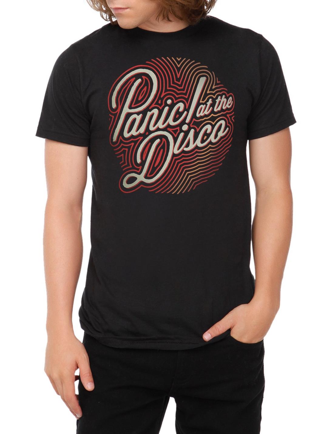 Panic! At The Disco Circle Print Logo T-Shirt, BLACK, hi-res