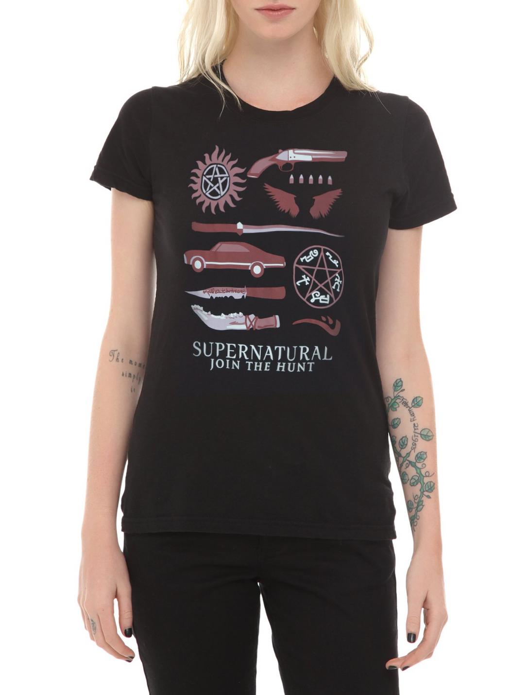 Supernatural Business Symbols Girls T-Shirt, , hi-res