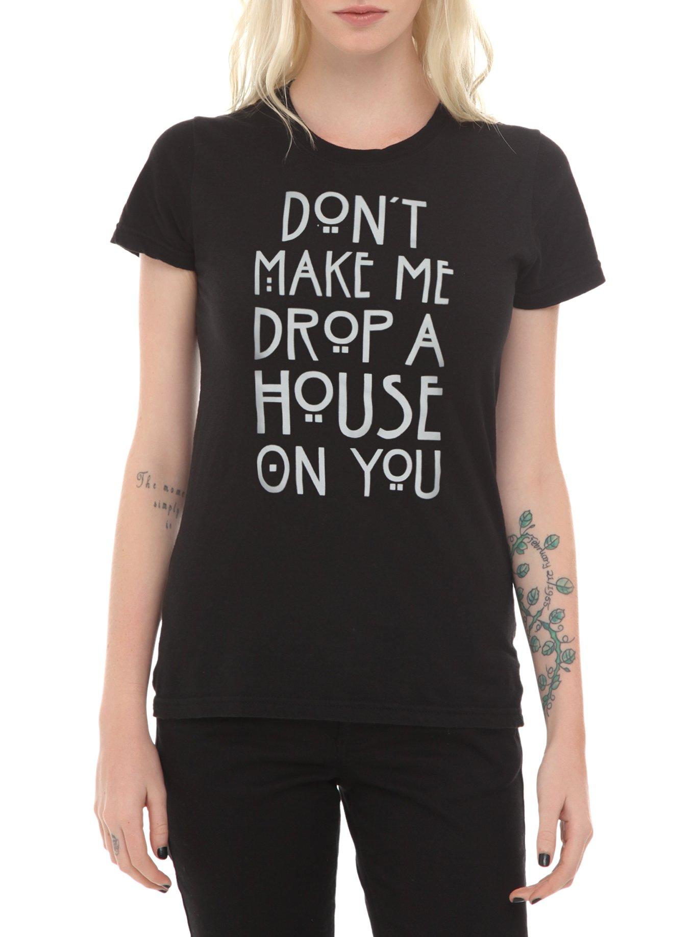 American Horror Story: Coven Drop A House Girls T-Shirt, BLACK, hi-res