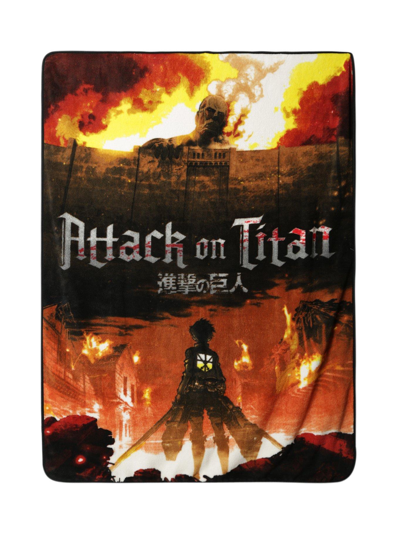 Attack On Titan Fire Plush Throw, , hi-res