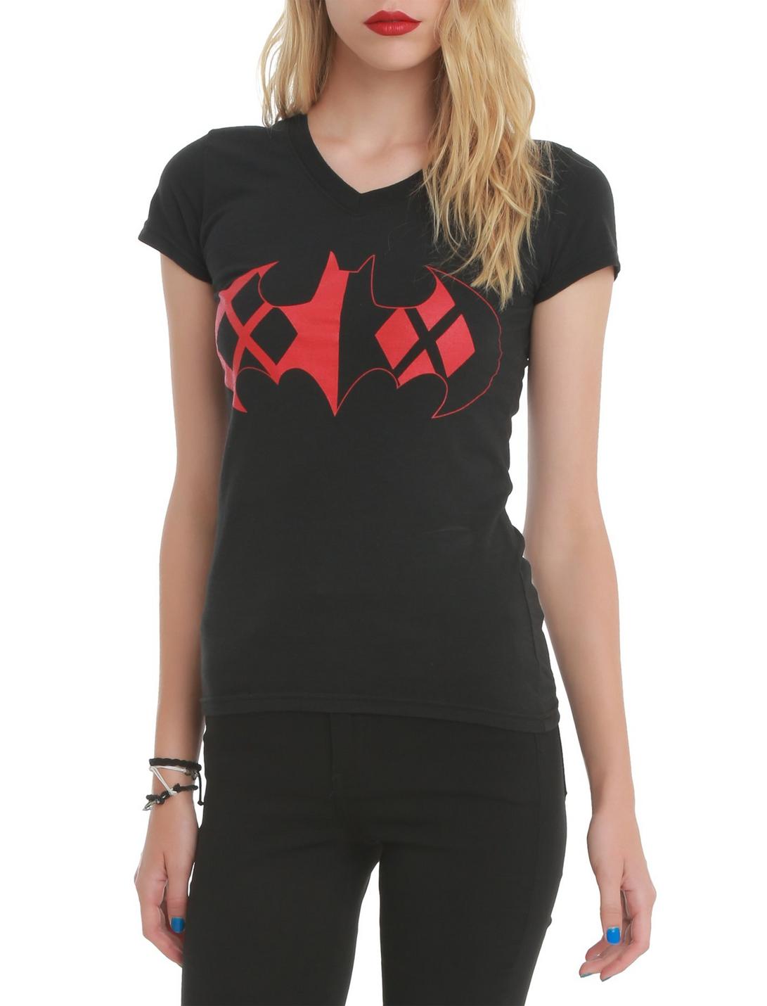 DC Comics Batman Harley Quinn Logo Girls T-Shirt, , hi-res