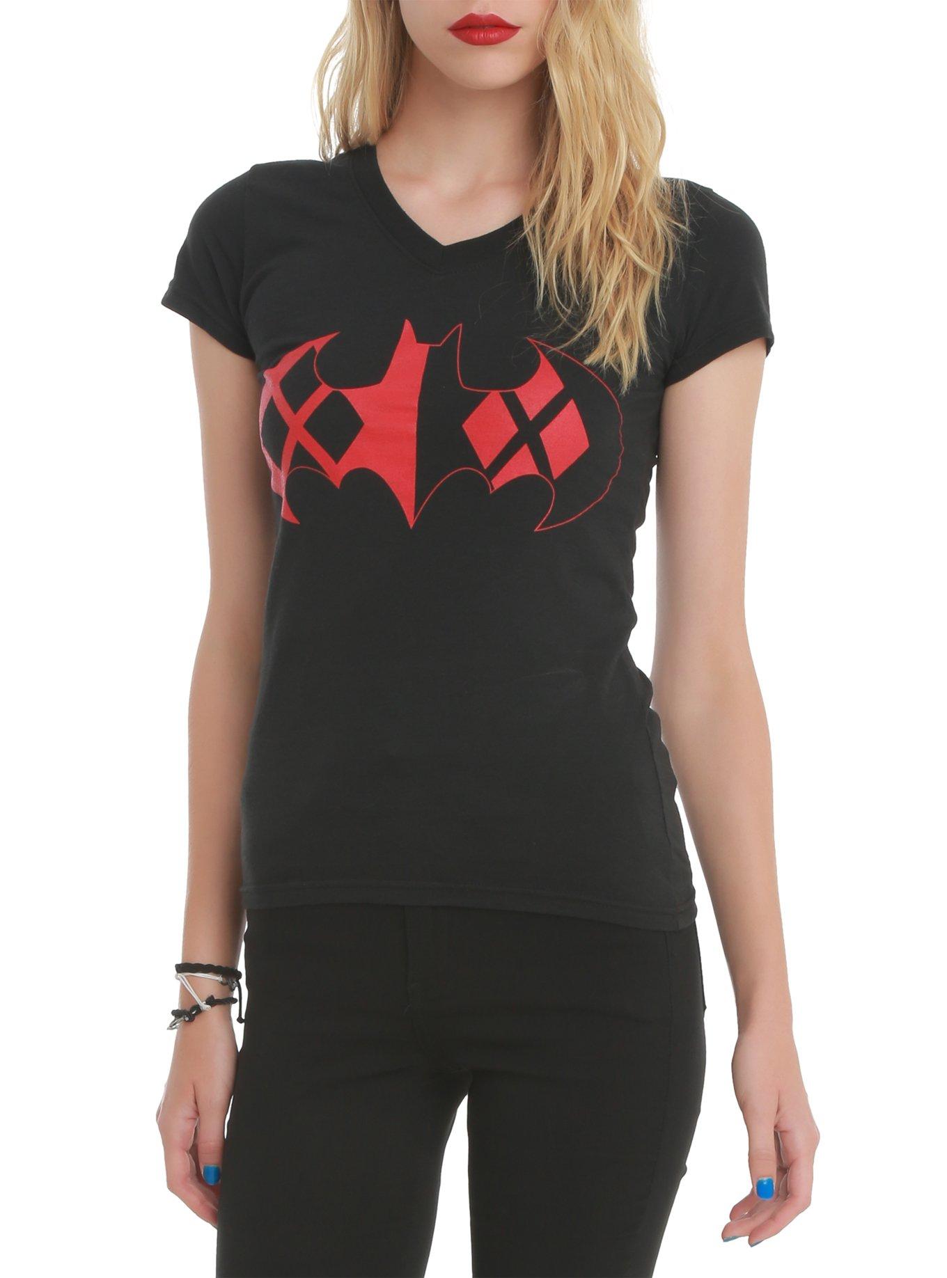 DC Comics Batman Harley Quinn Logo Girls T-Shirt, , hi-res