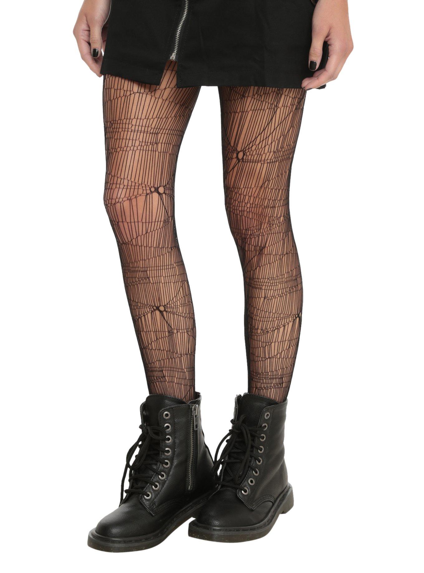 LOVEsick Chaos Black Fishnet Tights, , hi-res