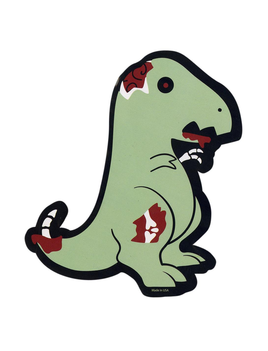 Zombie Dino Sticker, , hi-res