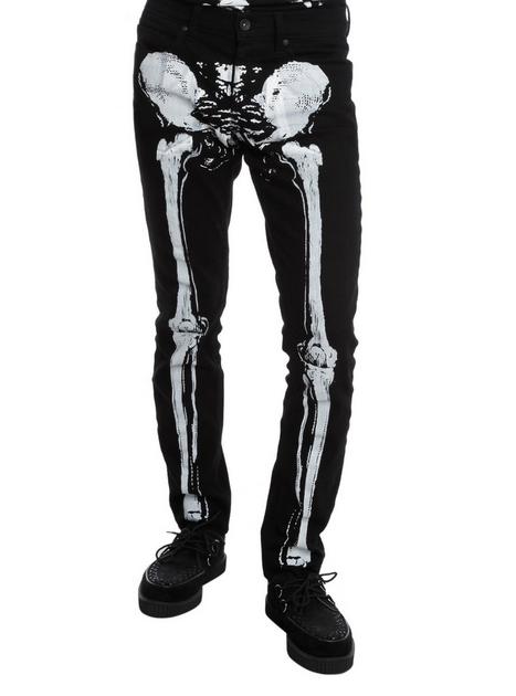 RUDE Black Skeleton Skinny Jeans | Hot Topic