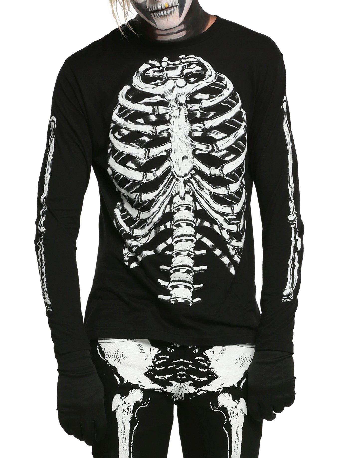 RUDE Black Skeleton Long-Sleeved Shirt