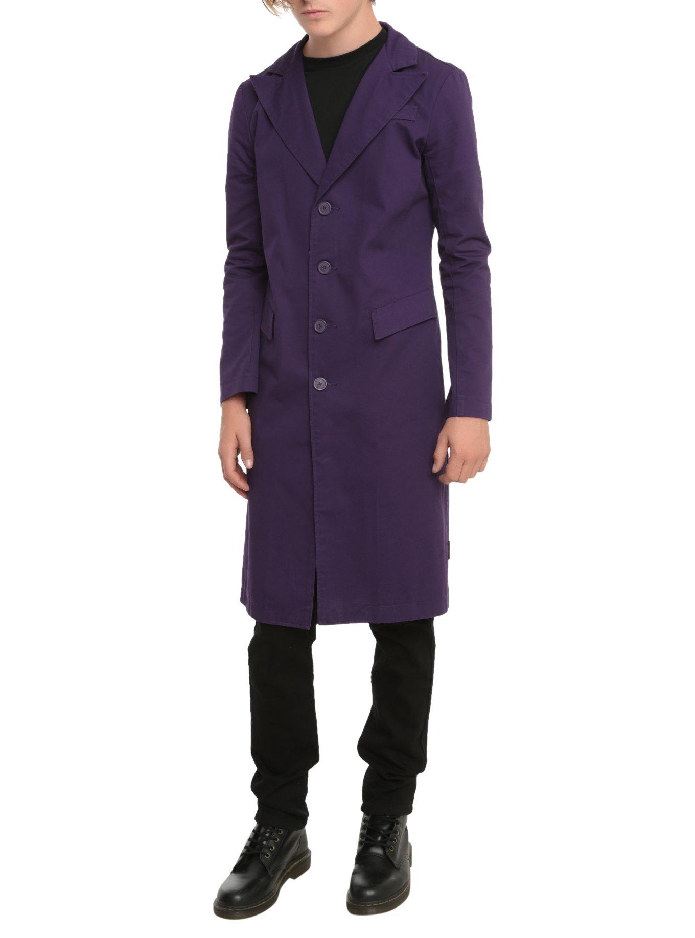 Tripp Purple Trench Coat, BLACK, hi-res
