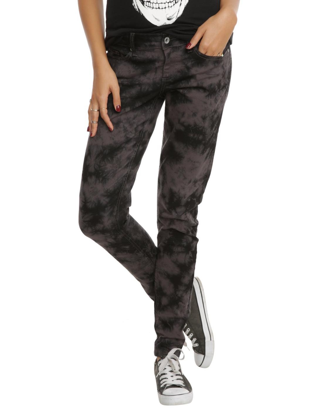 LOVEsick Grey Marble Twill Skinny Jeans, CHARCOAL, hi-res