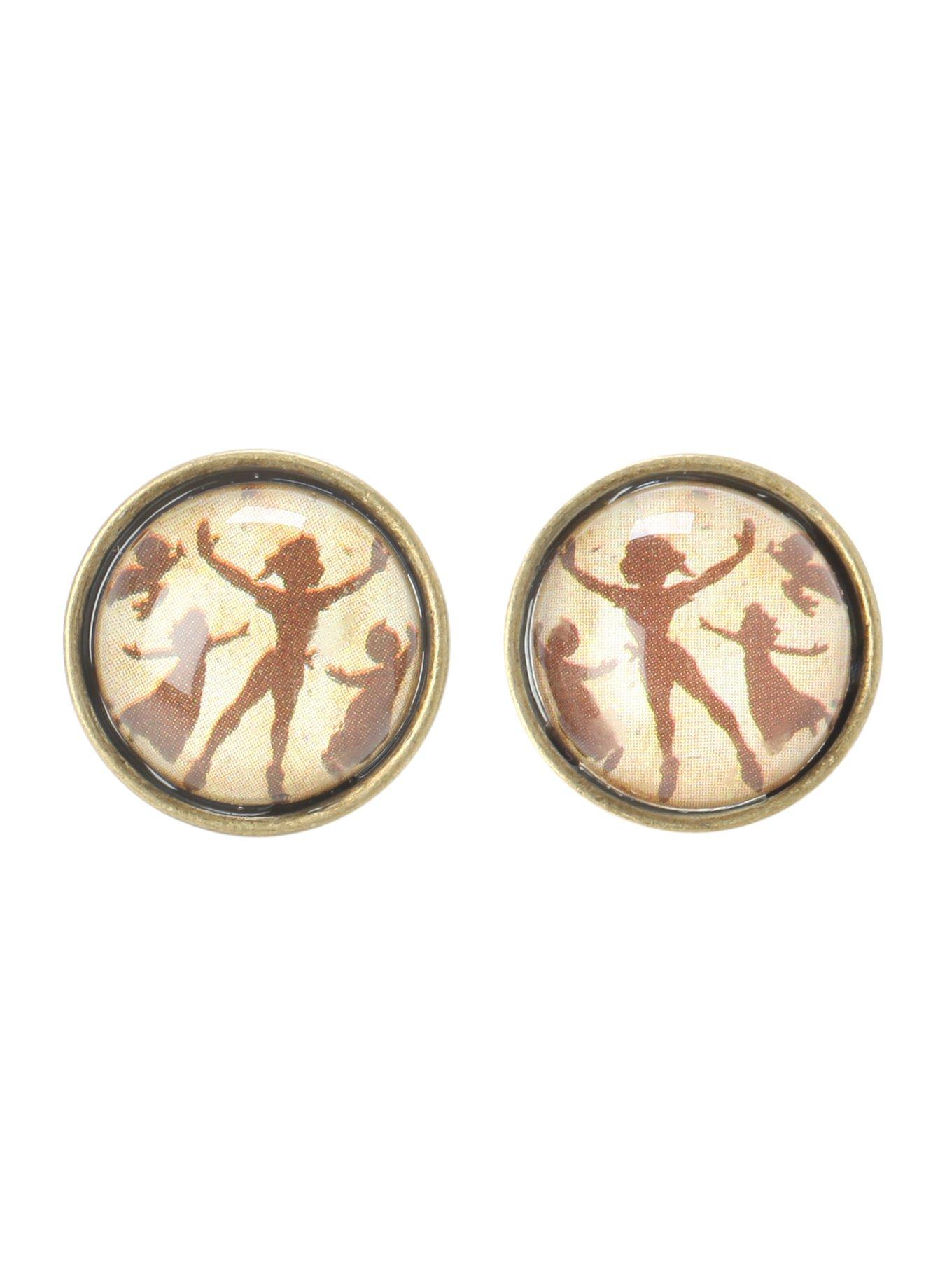 Disney Peter Pan Flying Silhouette Earrings, , hi-res