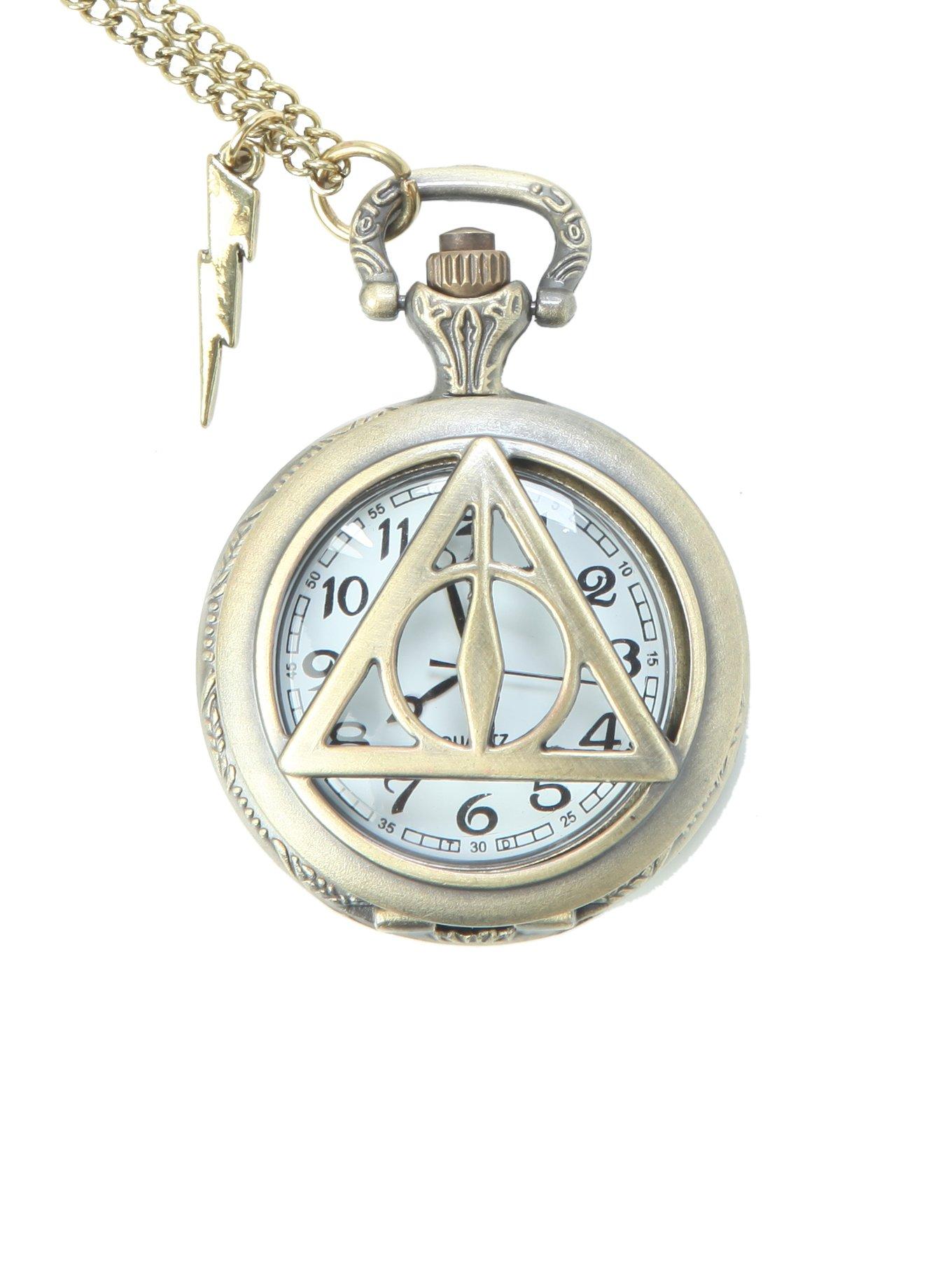Harry Potter The Deathly Hallows Pocket Watch Necklace, , hi-res