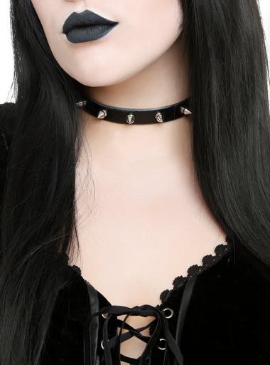 Gothic choker goth girls vegan leather collar punk chokers harajuku emo  necklace dark fashion halloween accessories