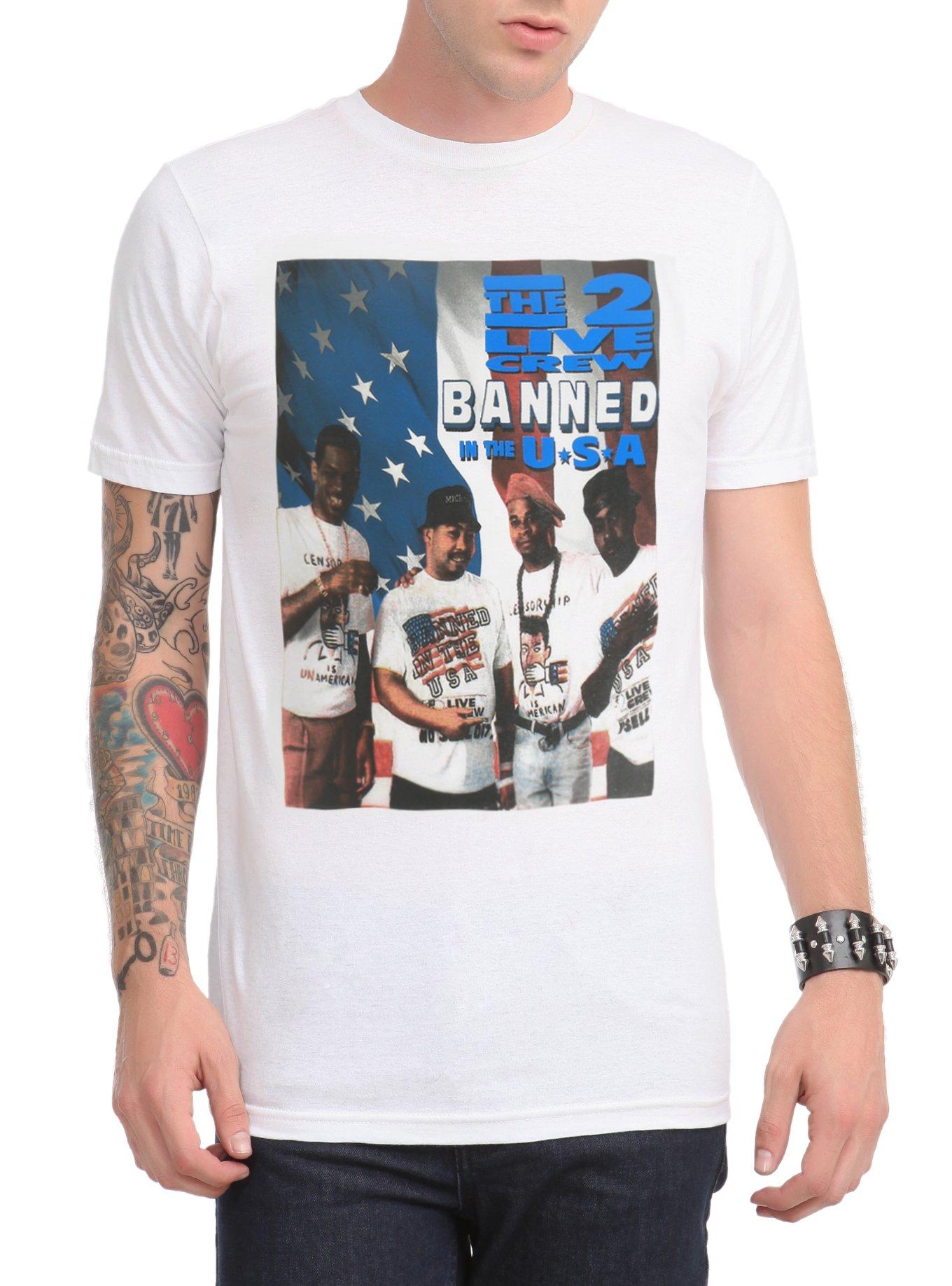 2 Live Crew Banned In The U.S.A. T-Shirt, BLACK, hi-res