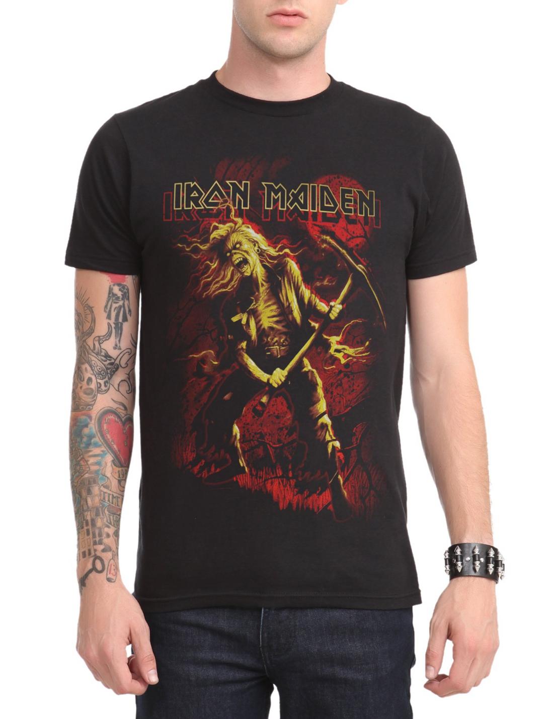 Iron Maiden Pick Axe Eddie T-Shirt, BLACK, hi-res