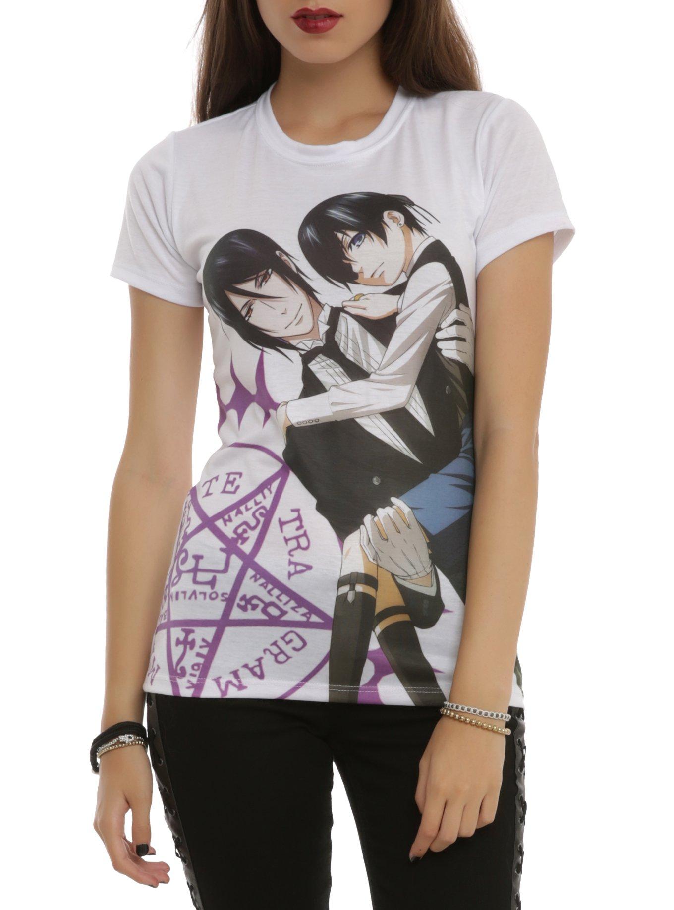 Black Butler Sebastian Carries Ciel Girls T-Shirt, , hi-res