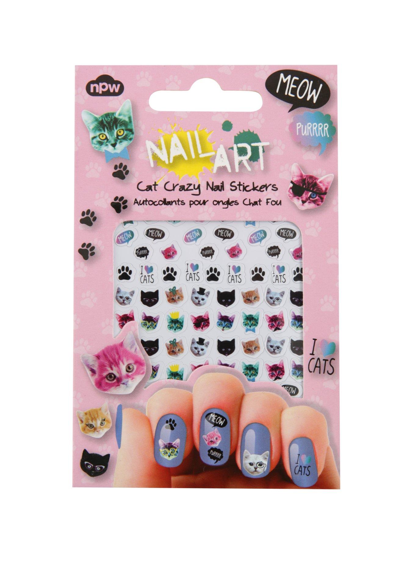 Nail Art Cat Nail Stickers, , hi-res