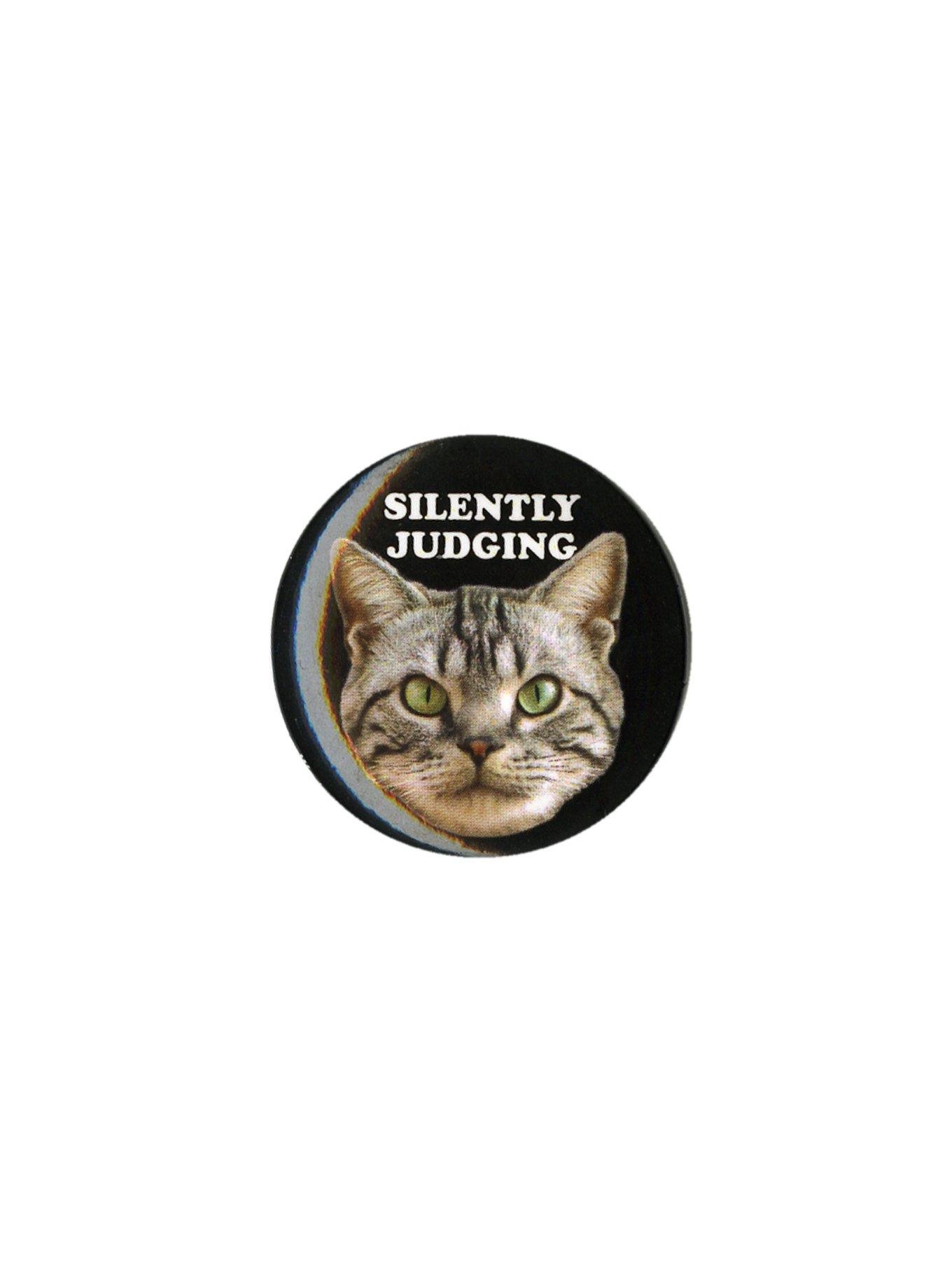 Silently Judging Cat Pin, , hi-res