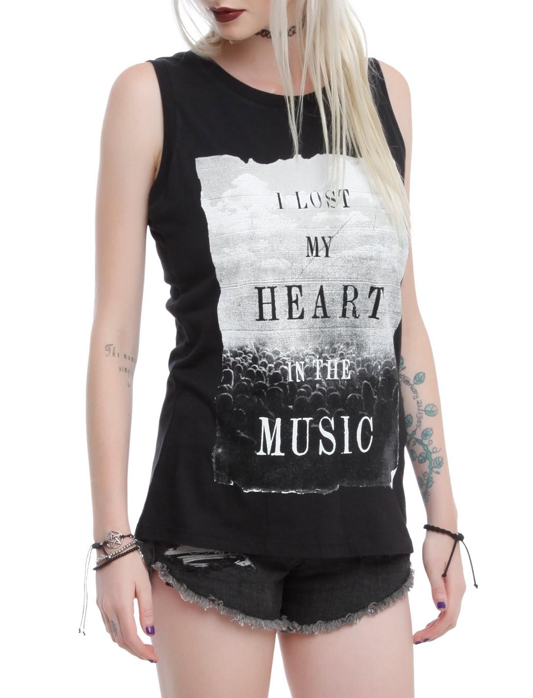 Lost My Heart In Music Girls Muscle Top, , hi-res