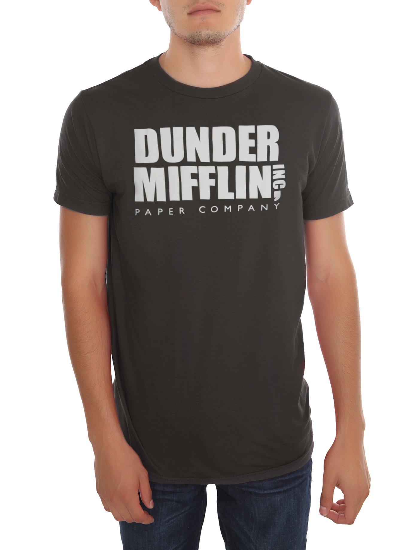 The Office Dunder Mifflin Logo T-Shirt, BLACK, hi-res
