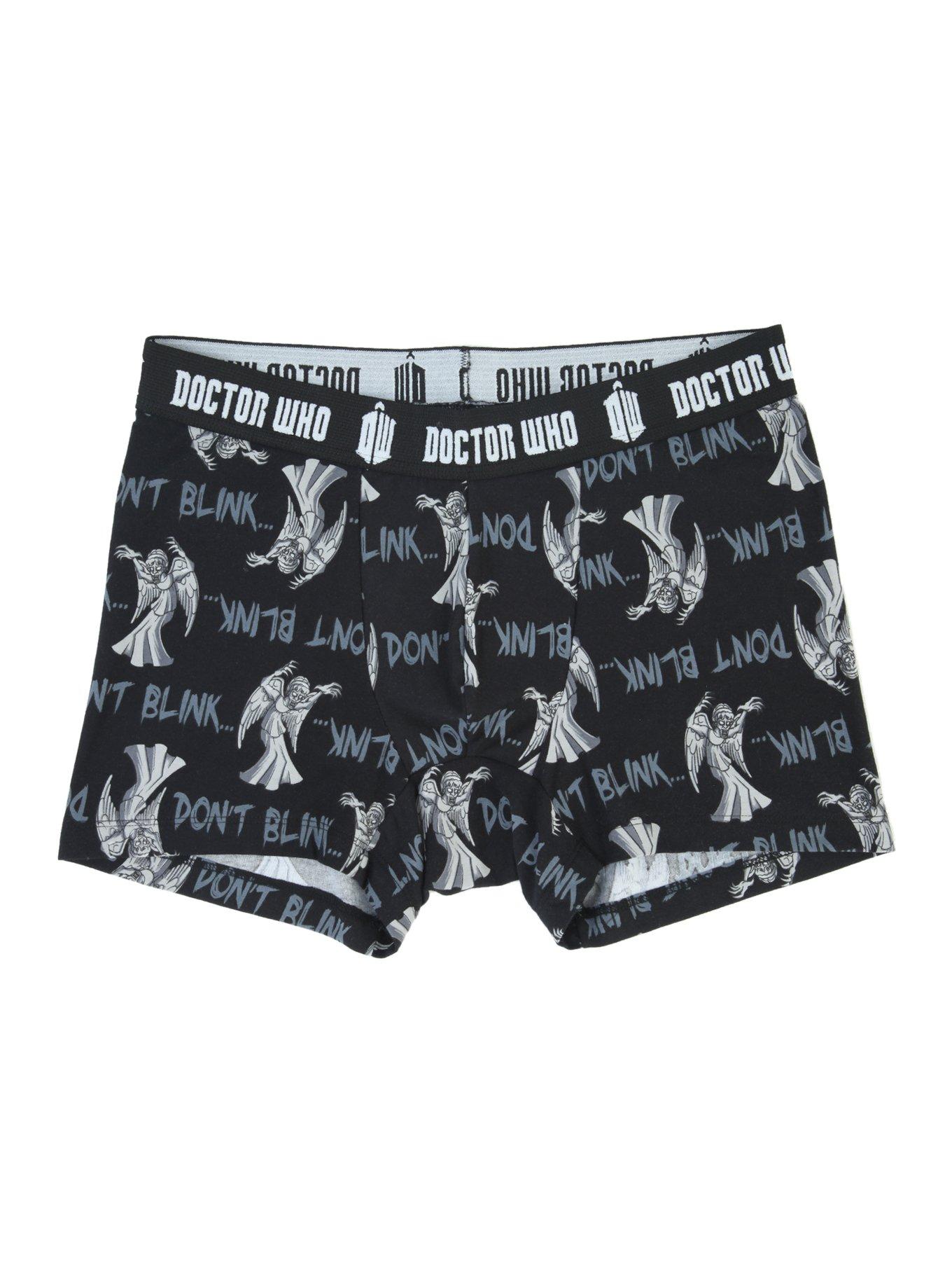 Doctor Who Weeping Angel Boxer Briefs, BLACK, hi-res