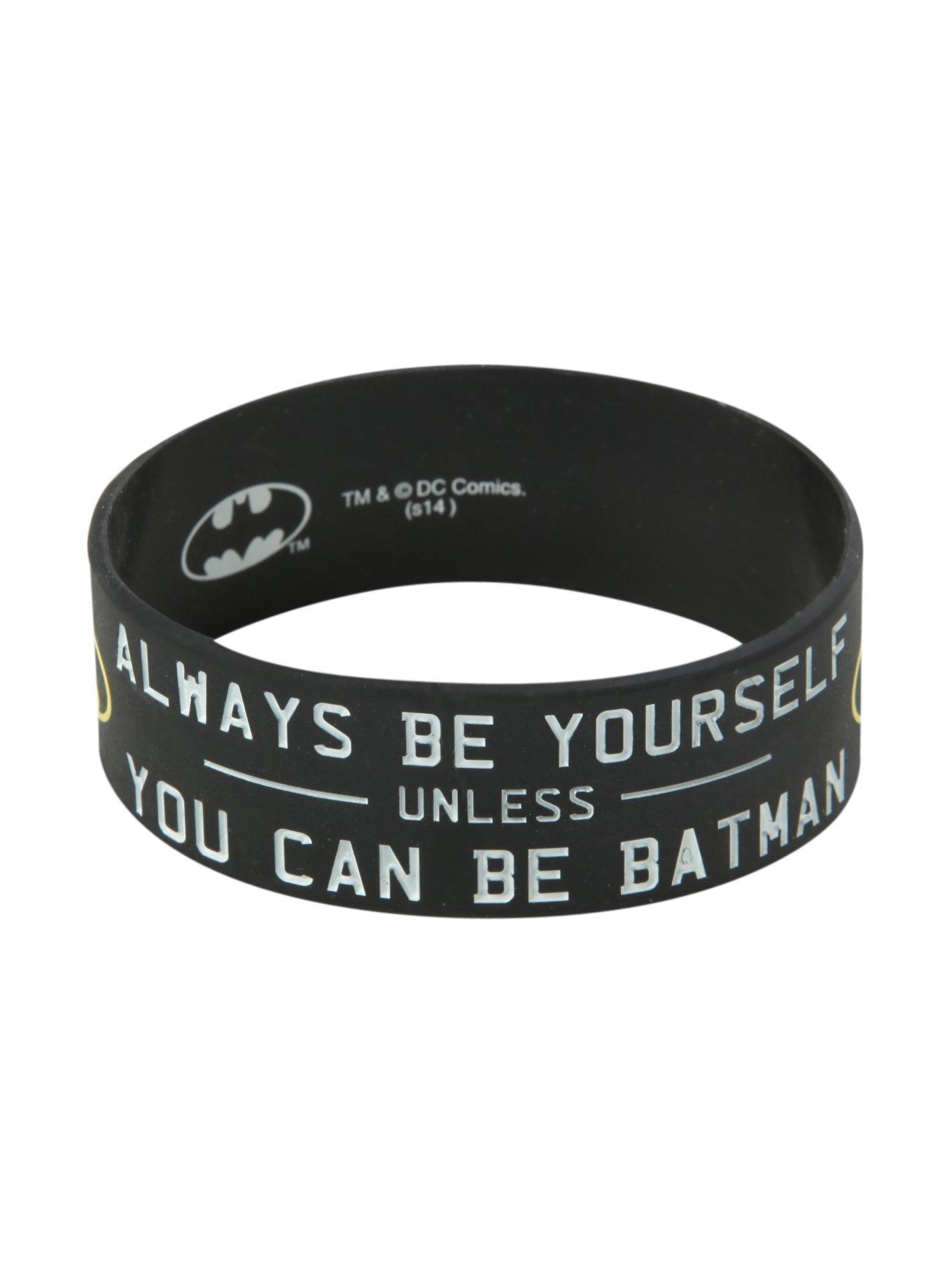 DC Comics Batman Be Yourself Rubber Bracelet, , hi-res